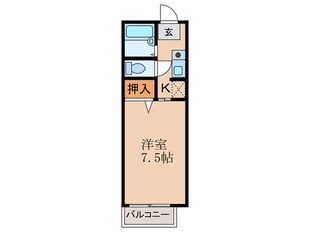 サニ－ハイツ中川Ｃ棟の物件間取画像